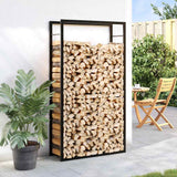 Vidaxl Kamin matt schwarz 80x28x154 cm Stahl
