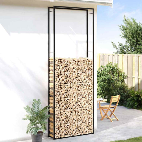VIDAXL -Kamin 110x28x312 cm Stahlmattschwarz