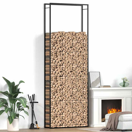 VIDAXL -Kamin 110x28x312 cm Stahlmattschwarz