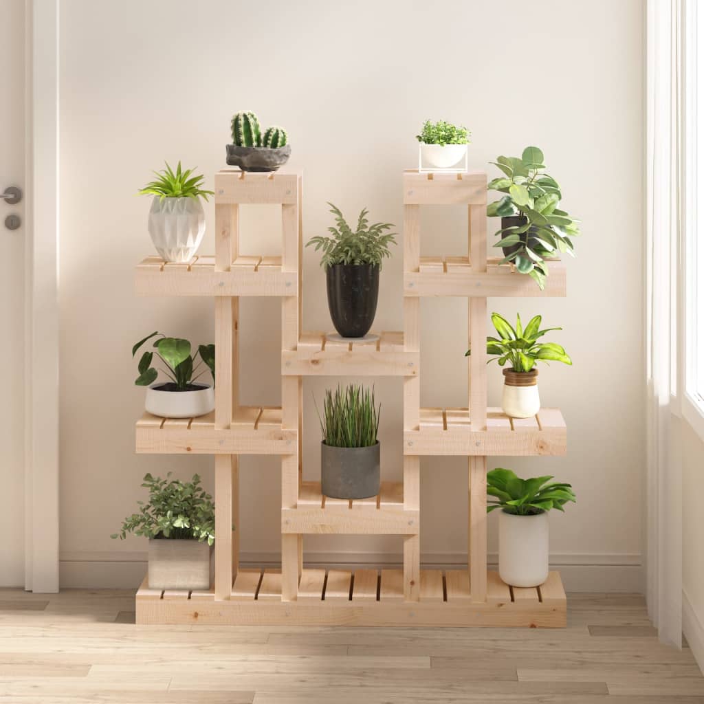 Vidaxl plantenstandaard 104,5x25x109,5 cm massief grenenhout