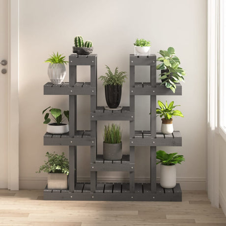 VIDAXL PLANT STANDEL GRAU 104,5 x 25 x 109,5 cm Festkiefer