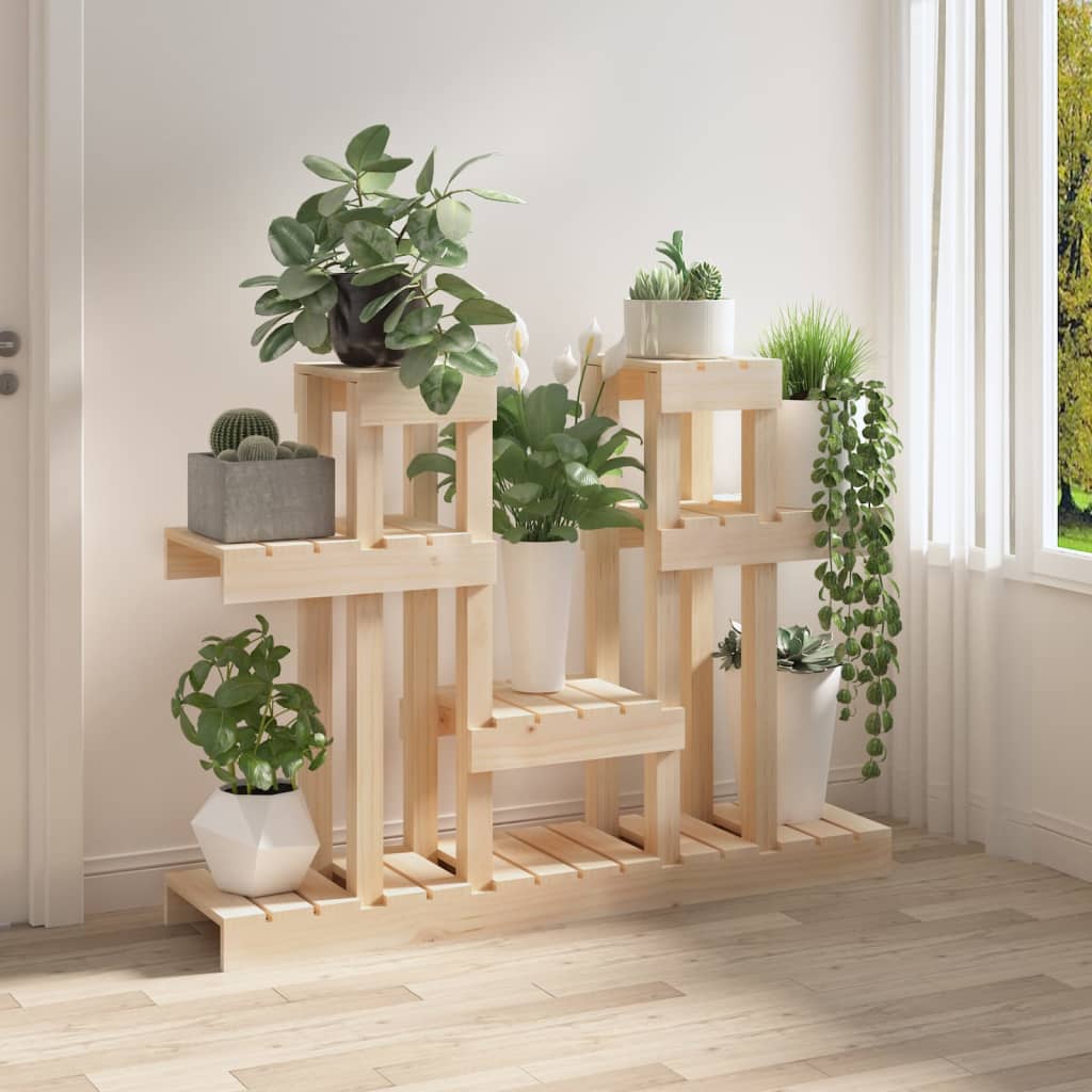 Vidaxl plantenstandaard 104,5x25x77,5 cm massief grenenhout