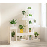 Vidaxl plantenstandaard 92x25x97 cm massief grenenhout wit
