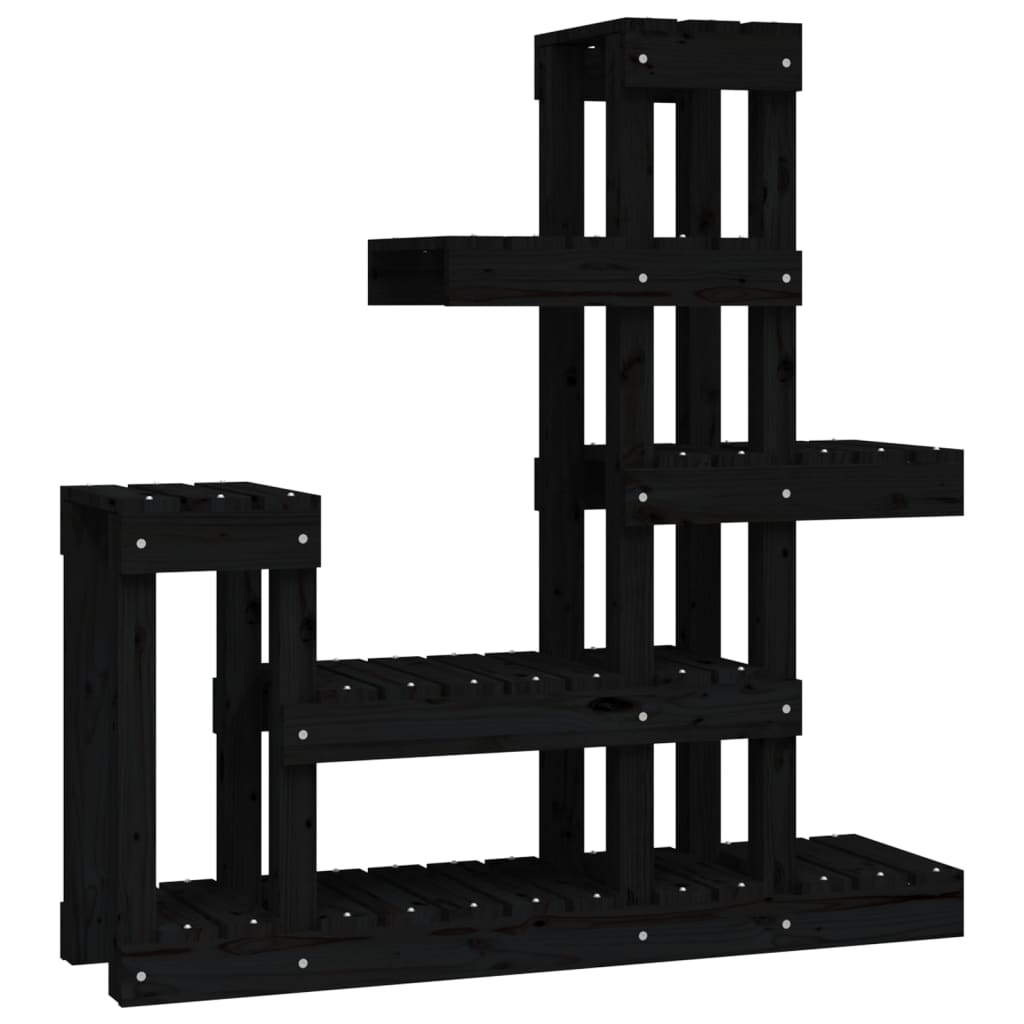 Vidaxl Plant Standard 92x25x97 cm Festkiefer schwarz
