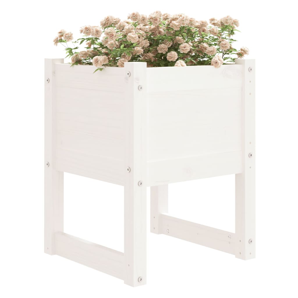 Vidaxl -Pflanzer Big 40x40x52,5 cm Festkiefer weiß