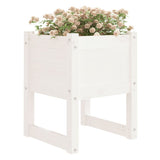 VIDAXL -Pflanzer 2 ST 40x40x52,5 cm Festkiefer weiß