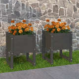 VIDAXL -Pflanzer 2 ST 40x40x52,5 cm Festkieferngrau grau grau