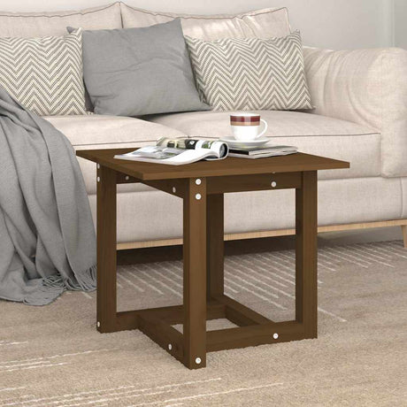 Vidaxl salontafel 50x50x45 cm massief grenenhout honingbruin