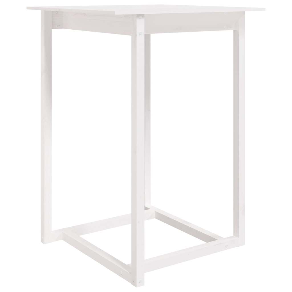 Vidaxl bartafel 80x80x110 cm massief grenenhout wit