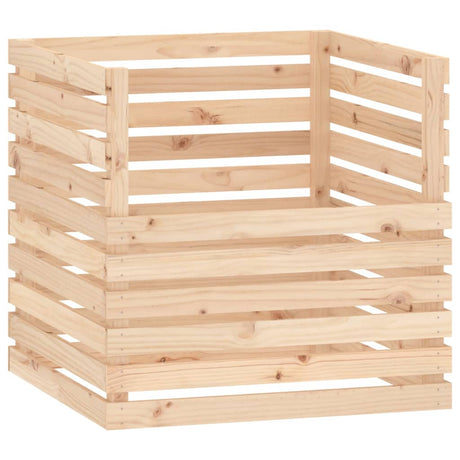 Vidaxl compostbak 80x80x78 cm massief grenenhout