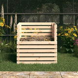 Vidaxl compostbak 80x80x78 cm massief grenenhout