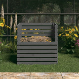 VIDAXL -Kompost -Bin 80x80x78 cm Festkiefergrau