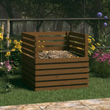 VIDAXL -Kompost -Bin 80x80x78 cm Festkiefer Honigbraun
