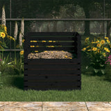VIDAXL -Kompost -Bin 80x80x78 cm Festkiefer schwarz