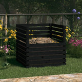 VIDAXL -Kompost -Bin 80x80x78 cm Festkiefer schwarz