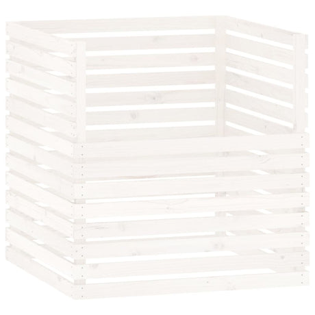 VIDAXL -Kompost -Bin 100x100x102 cm Festkieferweiß