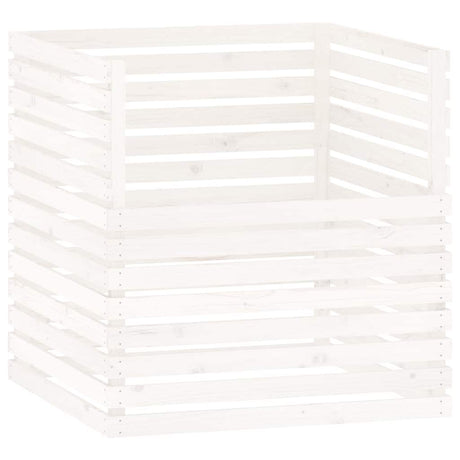 VIDAXL -Kompost -Bin 100x100x102 cm Festkieferweiß