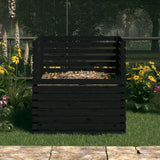 Vidaxl -Kompost -Bin 100x100x102 cm Festkiefer schwarz