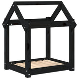 Vidaxl Hundkorb 61x50x70 cm Festkiefer schwarz