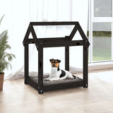 Vidaxl Hundkorb 61x50x70 cm Festkiefer schwarz