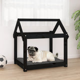 Vidaxl Hundekorb 71x55x70 cm Festkiefer schwarz