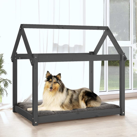 Vidaxl Hundebett 101x70x90 cm Festkieferngrau grau grau