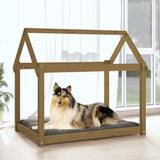 Vidaxl Hundekorb 101x70x90 cm Festkiefer Honig braun