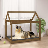 Vidaxl Hundekorb 101x70x90 cm Festkiefer Honig braun