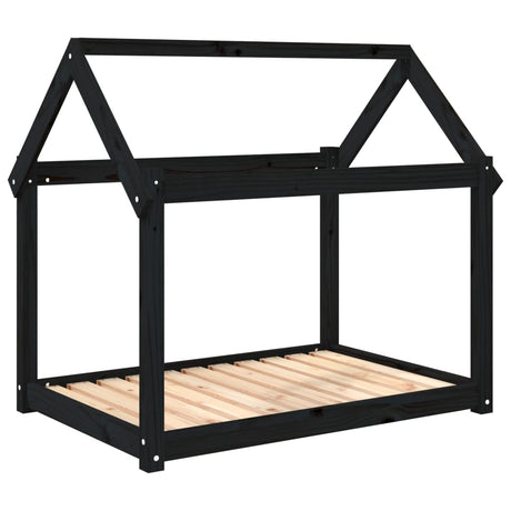 Vidaxl Hundekorb 101x70x90 cm Festkiefer schwarz