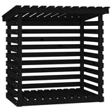 Vidaxl -Kamin Trek 108x73x108 cm Festkiefer schwarz