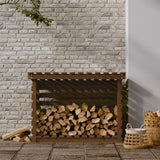 Vidaxl -Kamin Trek 108x73x79 cm Festkiefer Honigbraun
