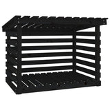 Vidaxl -Kamin Trek 108x73x79 cm Festkiefer schwarz