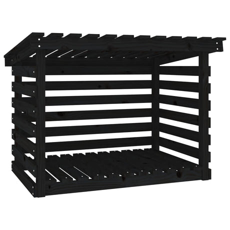 Vidaxl -Kamin Trek 108x73x79 cm Festkiefer schwarz