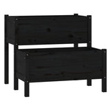 VIDAXL -Planungsbox 84.5x84x75 cm Festkiefer schwarz