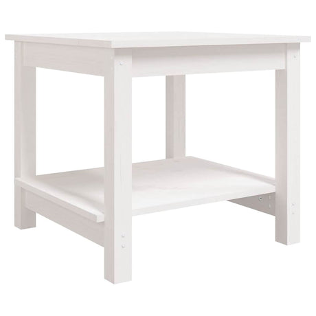 Vidaxl salontafel 50x50x45 cm massief grenenhout wit