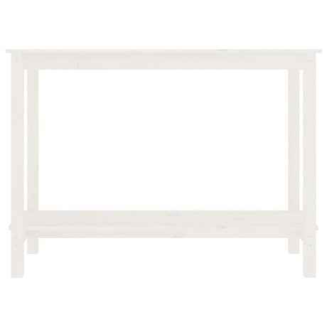Vidaxl wandtafel 110x40x80 cm massief grenenhout wit