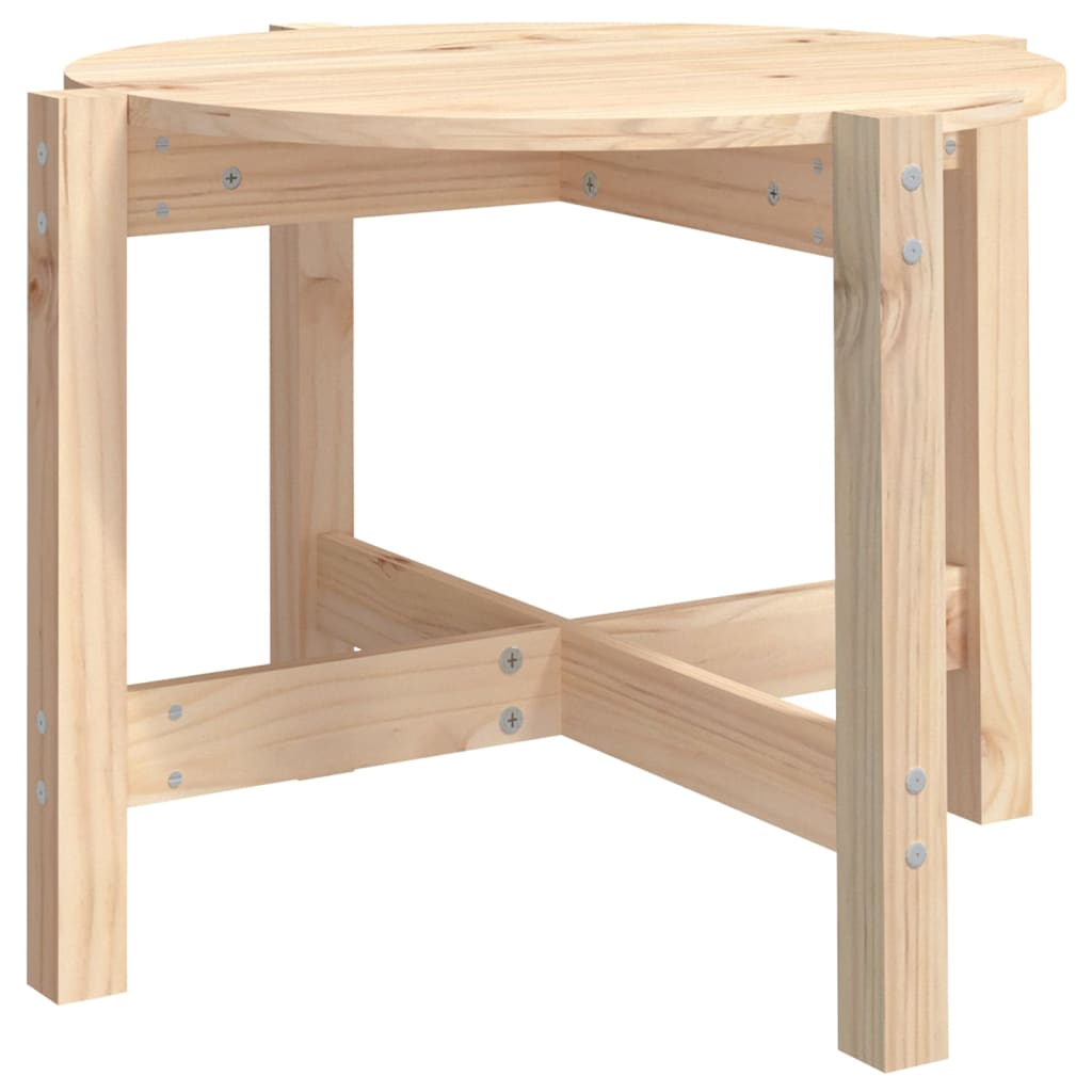 Vidaxl salontafel ø 62,5x45 cm massief grenenhout