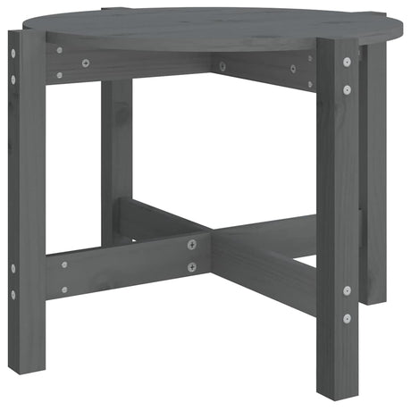 Vidaxl salontafel ø 62,5x45 cm massief grenenhout grijs