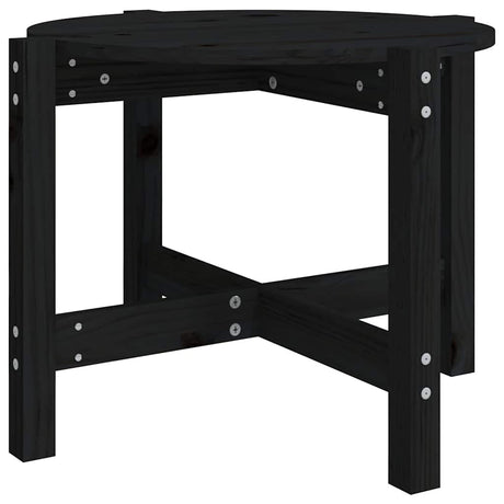 Vidaxl salontafel ø 62,5x45 cm massief grenenhout zwart