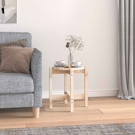 Vidaxl salontafel ø 42,5x45 cm massief grenenhout