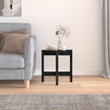 Vidaxl salontafel ø 42,5x45 cm massief grenenhout zwart
