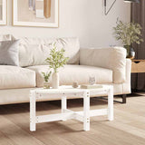 Vidaxl salontafel 87x48x35 cm massief grenenhout wit