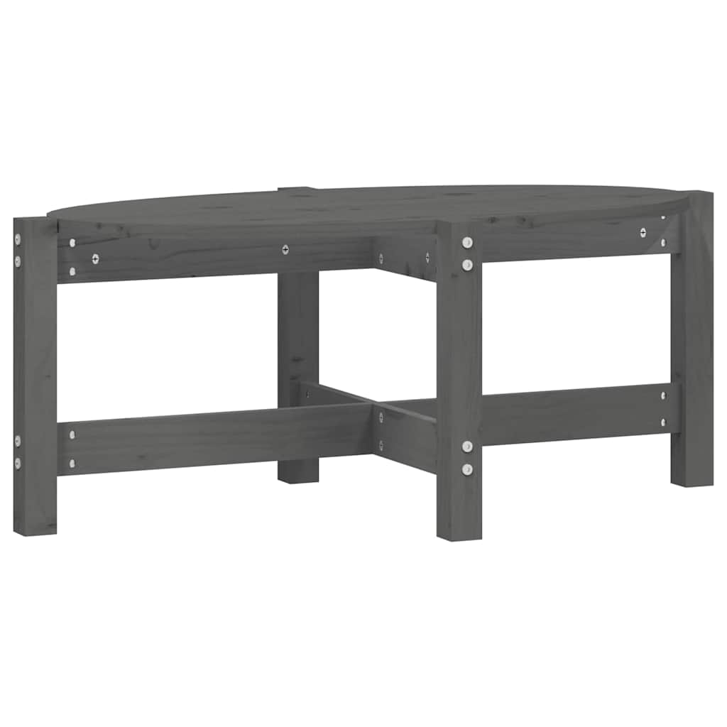 Vidaxl salontafel 87x48x35 cm massief grenenhout grijs