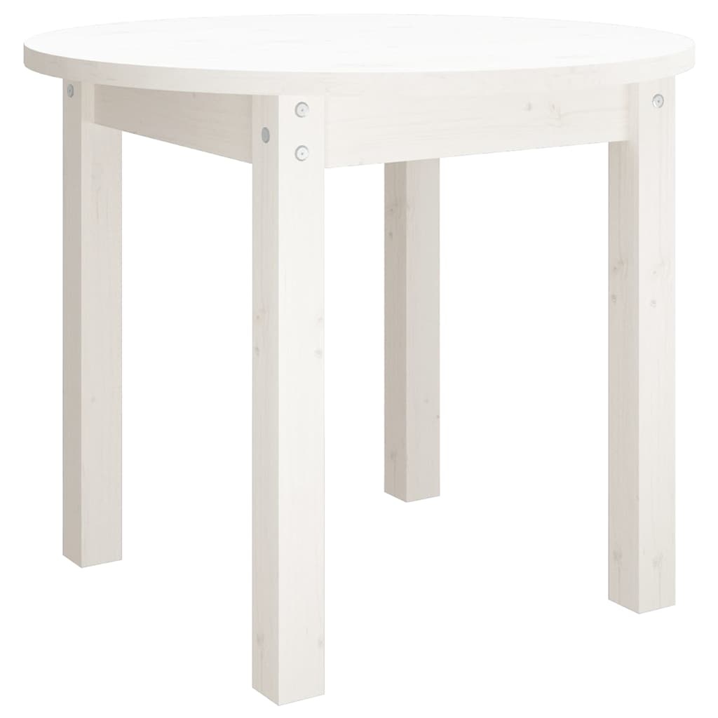 Vidaxl salontafel ø 55x45 cm massief grenenhout wit