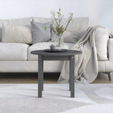 Vidaxl salontafel ø 55x45 cm massief grenenhout grijs