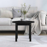 Vidaxl salontafel ø 55x45 cm massief grenenhout zwart