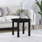 Vidaxl salontafel ø 55x45 cm massief grenenhout zwart