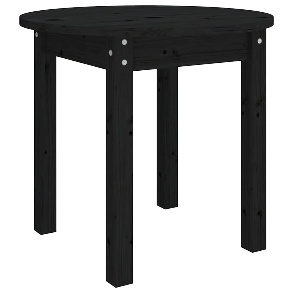 Vidaxl salontafel ø 45x40 cm massief grenenhout zwart