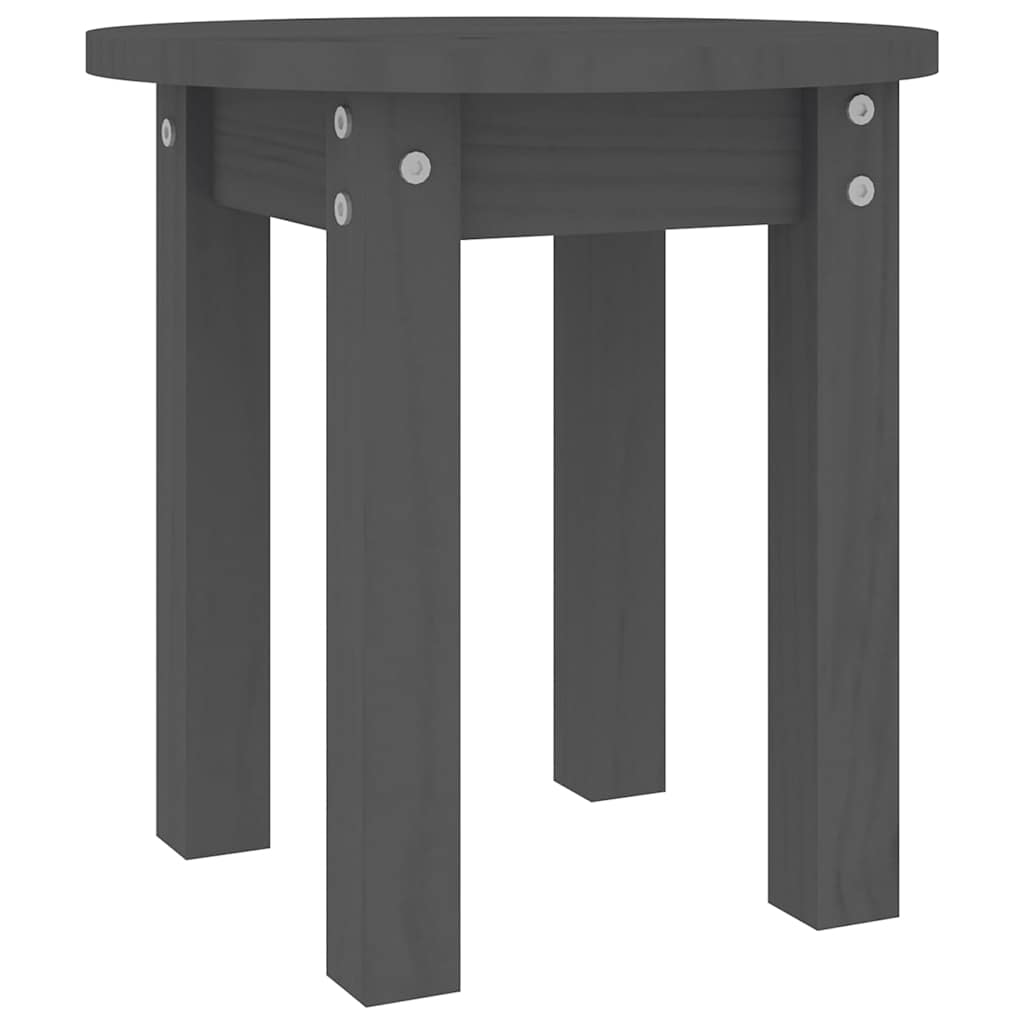Vidaxl salontafel ø 35x35 cm massief grenenhout grijs