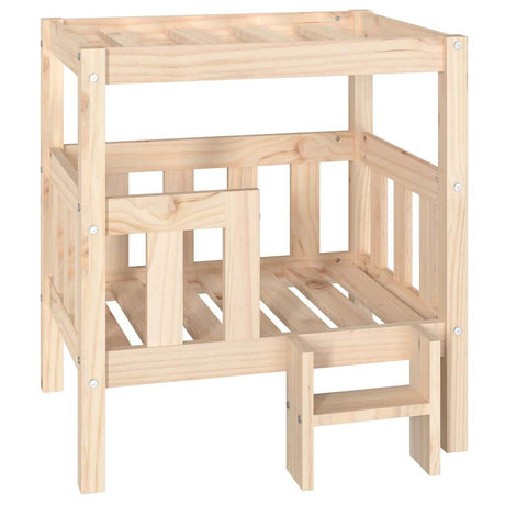 Vidaxxl Hundebett 65,5x50,5x70 cm massives Kiefernholz